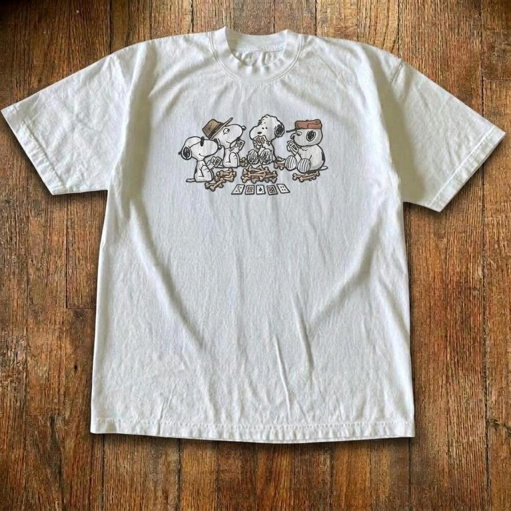 Snoopy And Woodstock White Tee
